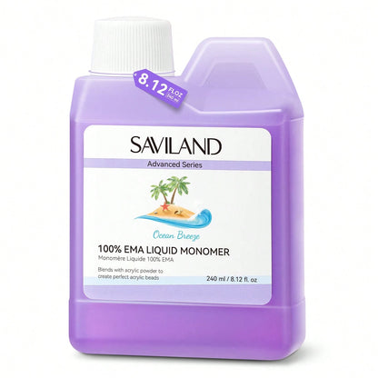 SAVILAND 240 Ml Pure EMA Monomer Acrylic Nail Liquid: Ocean Breeze Acrylic Liquid Scented Monomer Non-Yellowing For Acrylic Powder Nail Extension Carving Manicure DIY