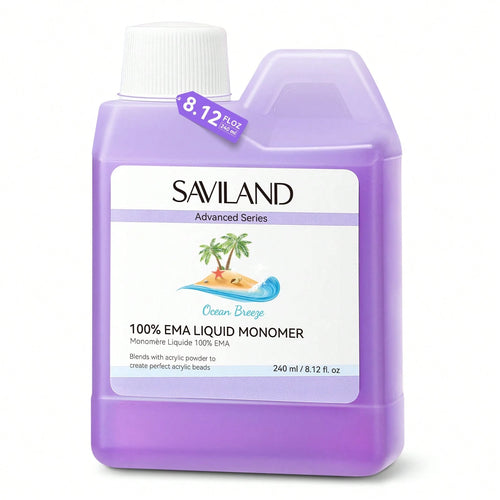 SAVILAND 240 Ml Pure EMA Monomer Acrylic Nail Liquid: Ocean Breeze Acrylic Liquid Scented Monomer Non-Yellowing For Acrylic Powder Nail Extension Carving Manicure DIY
