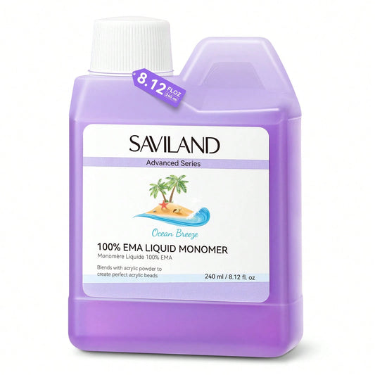 SAVILAND 240 Ml Pure EMA Monomer Acrylic Nail Liquid: Ocean Breeze Acrylic Liquid Scented Monomer Non-Yellowing For Acrylic Powder Nail Extension Carving Manicure DIY