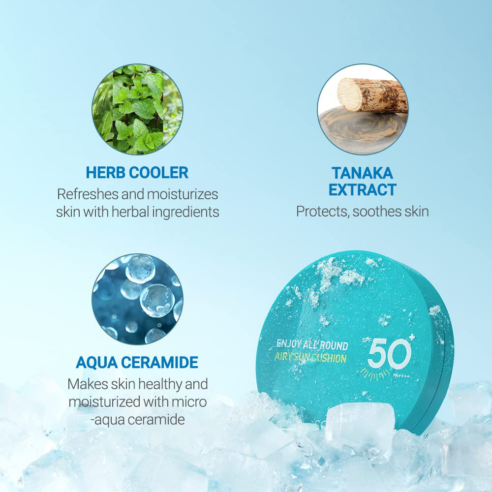 Scinic Enjoy All Round Airy Sun Cushion EX SPF50+PA++++