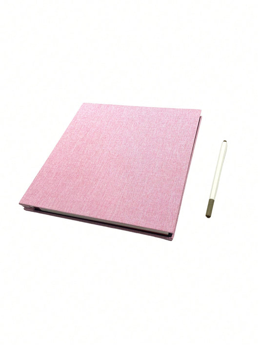Self Adhesive Magnetic Scrapbook Album With 40 Pages,Linen Hardcover Diy Photo Album Including Metallic Pen And Diy Accessories, Photos Back To School,Back To School,School Supplies