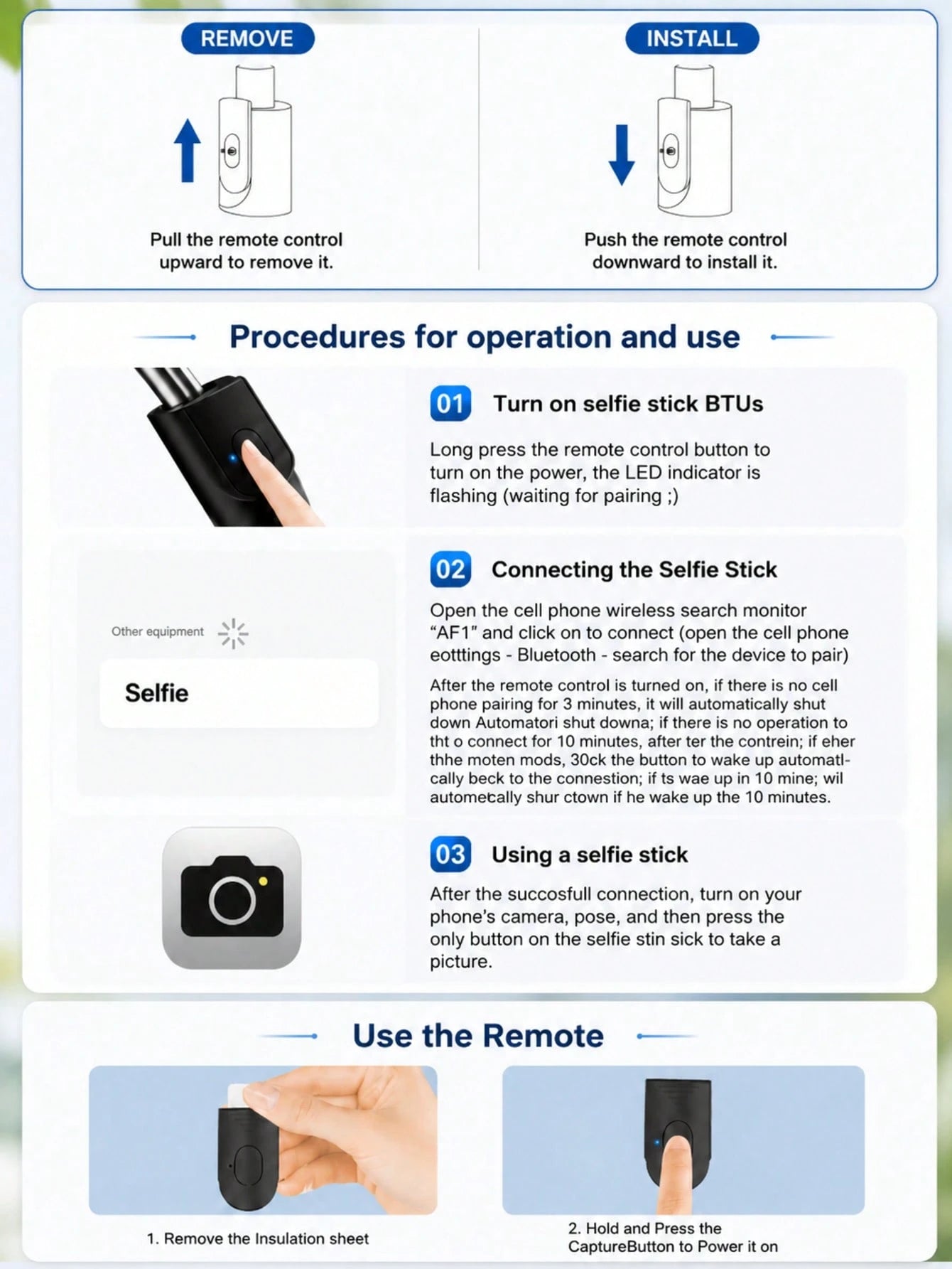 Selfie Stick With Multifunctional Tripod & Phone Holder, Extended Remote Control Live Broadcast Tripod For General Photography, Travel & Selfie, Blue Compatible With IPhone Android Phone Mobile Phone