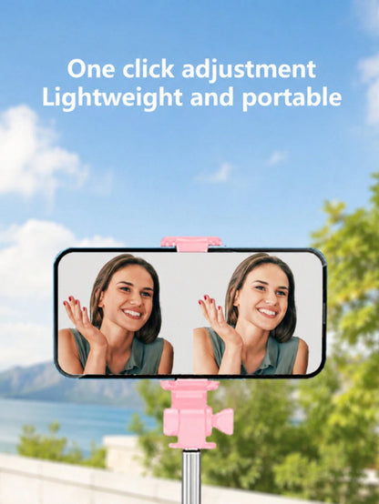 Selfie Stick With Multifunctional Tripod & Phone Holder, Extended Remote Control Live Broadcast Tripod For General Photography, Travel & Selfie, Blue Compatible With IPhone Android Phone Mobile Phone