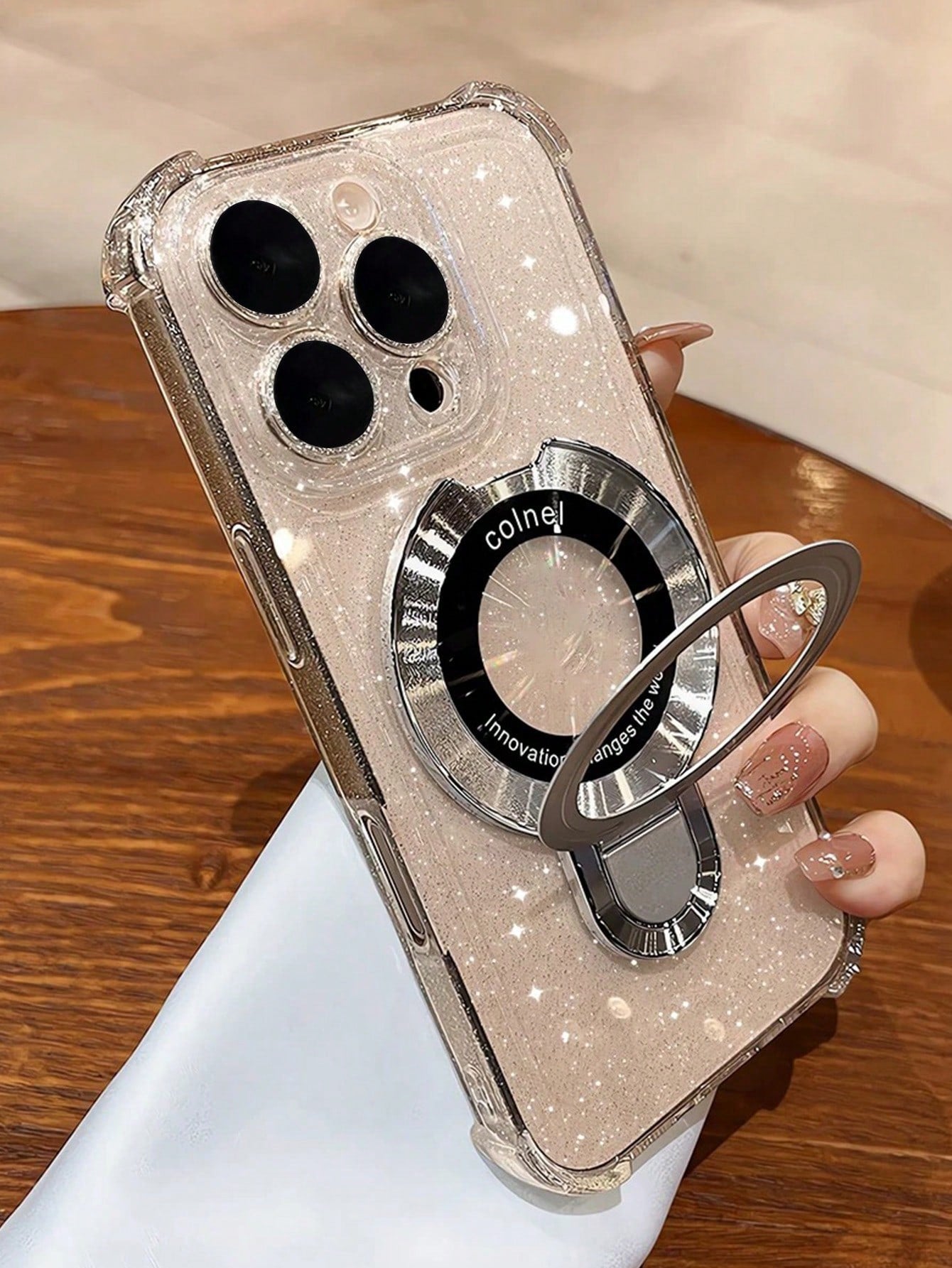 Sequin Luxury Shiny Transparent Soft Phone Case, Compatible With IPhone 16 Pro Max 15 14 13 12 11 Pro Plus 16E, Lens Protection Cover, Waterproof Shockproof Anti-Drop Anti-Scratch
