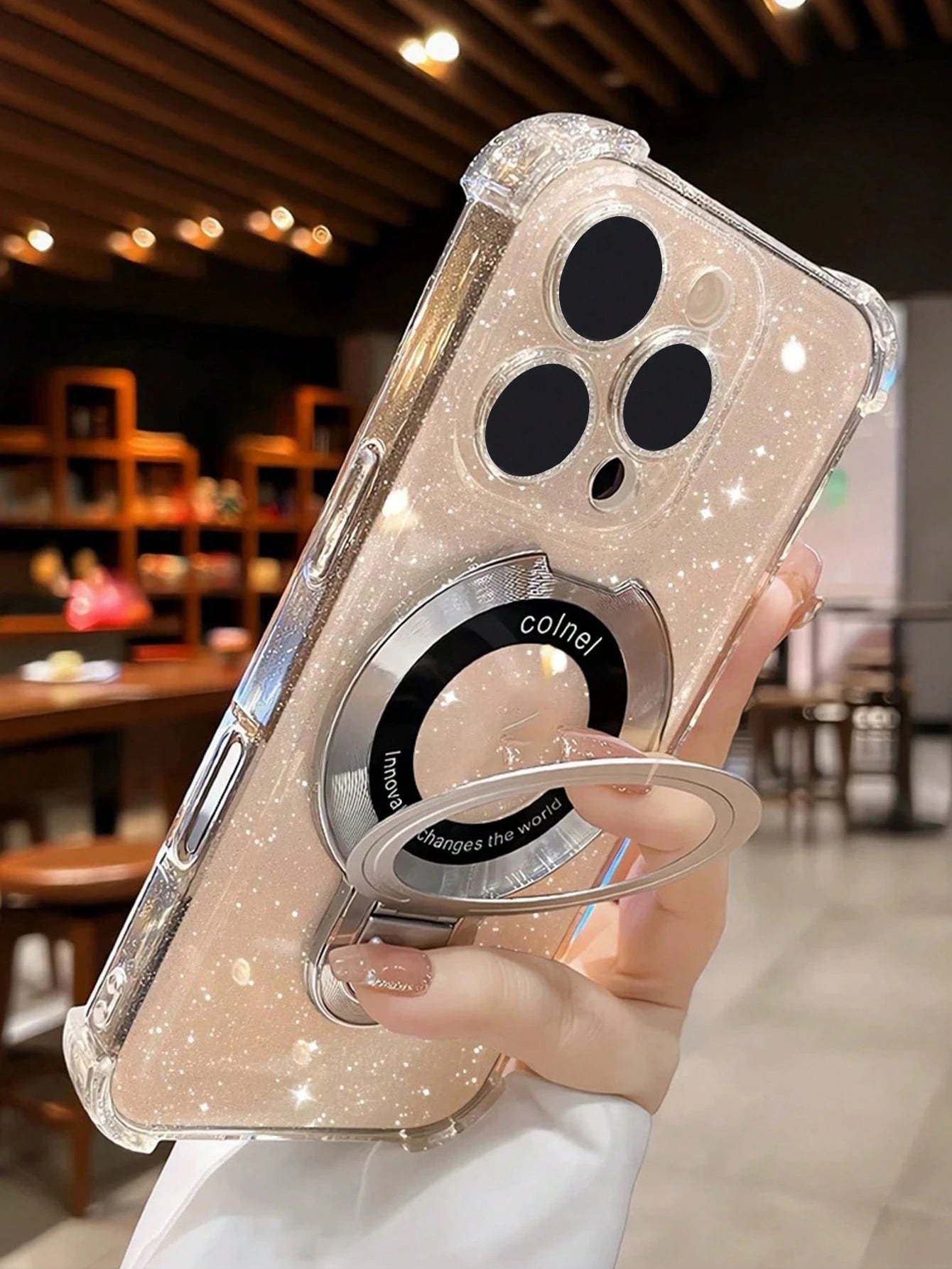 Sequin Luxury Shiny Transparent Soft Phone Case, Compatible With IPhone 16 Pro Max 15 14 13 12 11 Pro Plus 16E, Lens Protection Cover, Waterproof Shockproof Anti-Drop Anti-Scratch