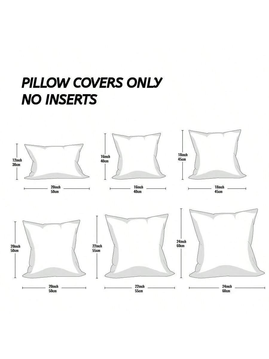 Set Of 2 Black Outdoor/Indoor Pillowcases For Decorating Sofa And Garden Cushions