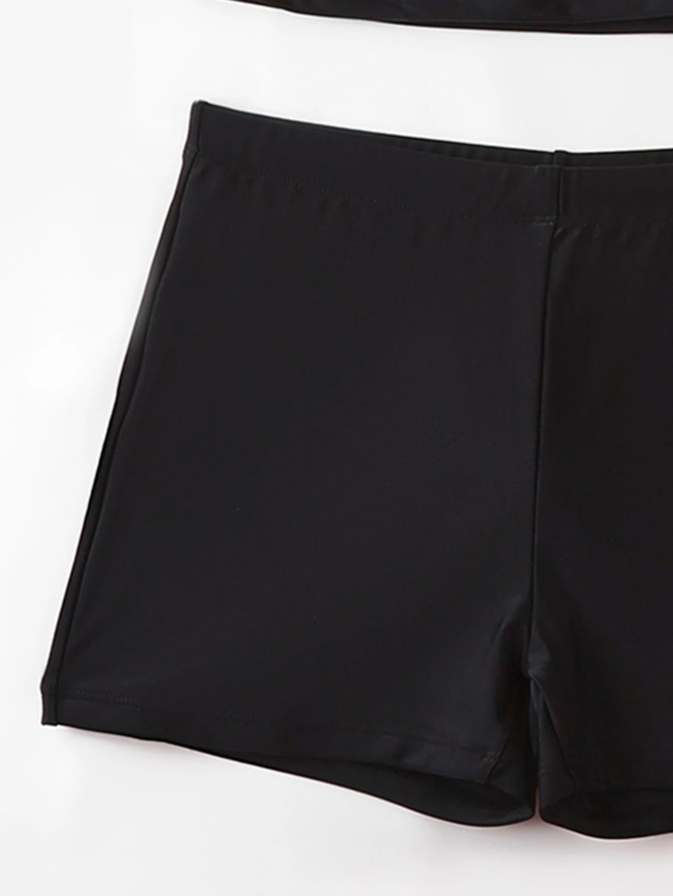Shapewave Summer Beach Plain Tummy Control Halter Shorts Tankini