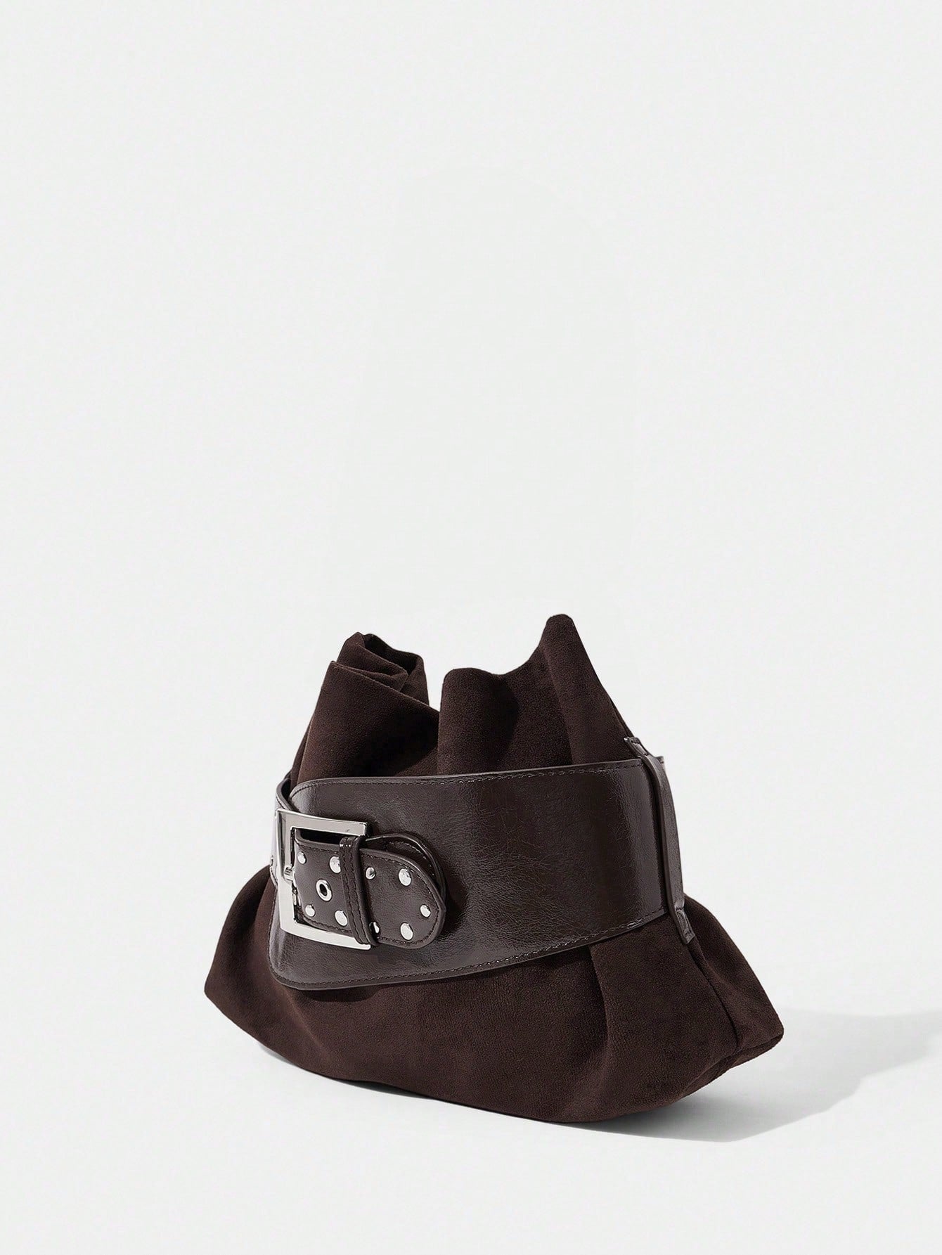 SHECARRY Ladies' Stylish Soft Clutch With Belt Buckle Trim Details