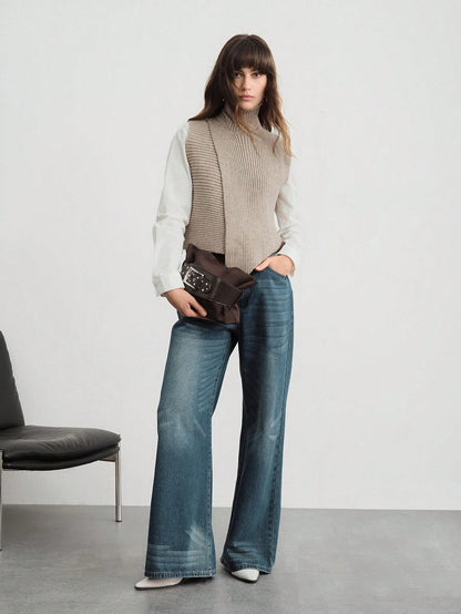 SHECARRY Ladies' Stylish Soft Clutch With Belt Buckle Trim Details