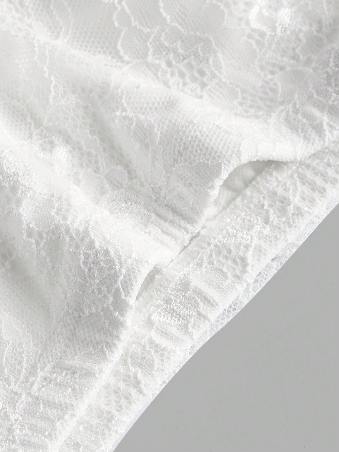 SHEIN MOD Women's White Lace Ruffle Hem Mini Skirt,Valentine Day,Vacation Outfits Woman,Club Outfits Women