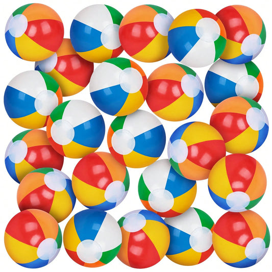 SHINDEL 24PCS Beach Balls, Inflatable Beach Ball Bulk 8inch Inflatable Pool Toys For Beach Swimming Pool Water Games Party Favors, Pool Float, Beach Toys