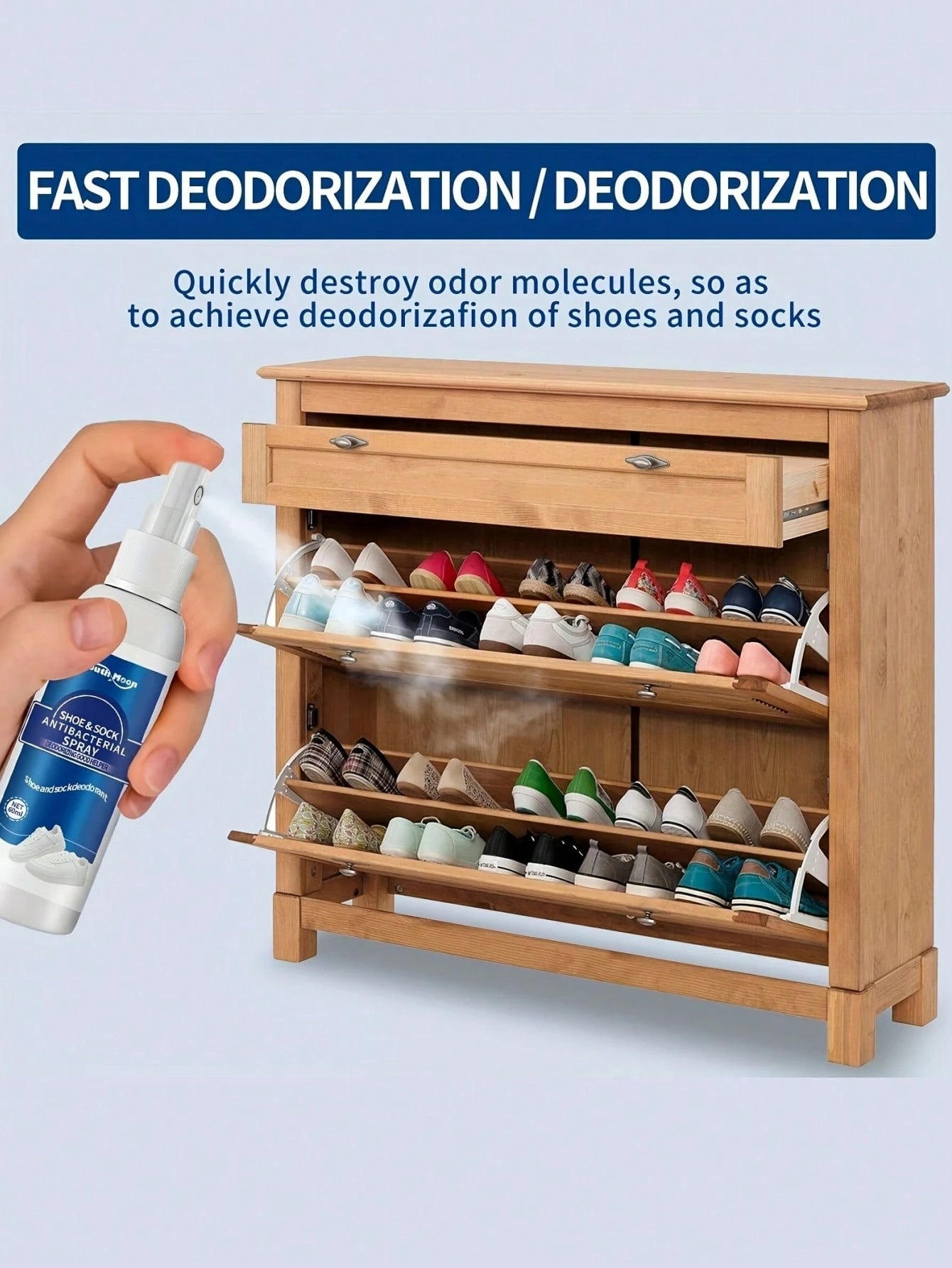Shoe Deodorizing Spray, Fresh Spray, Used To Remove Odors From Shoes And Socks. Its Deodorizing Effect Is Suitable For Various Types Of Shoes And Corresponding Shoe Deodorizers, Also Suitable For Men'
