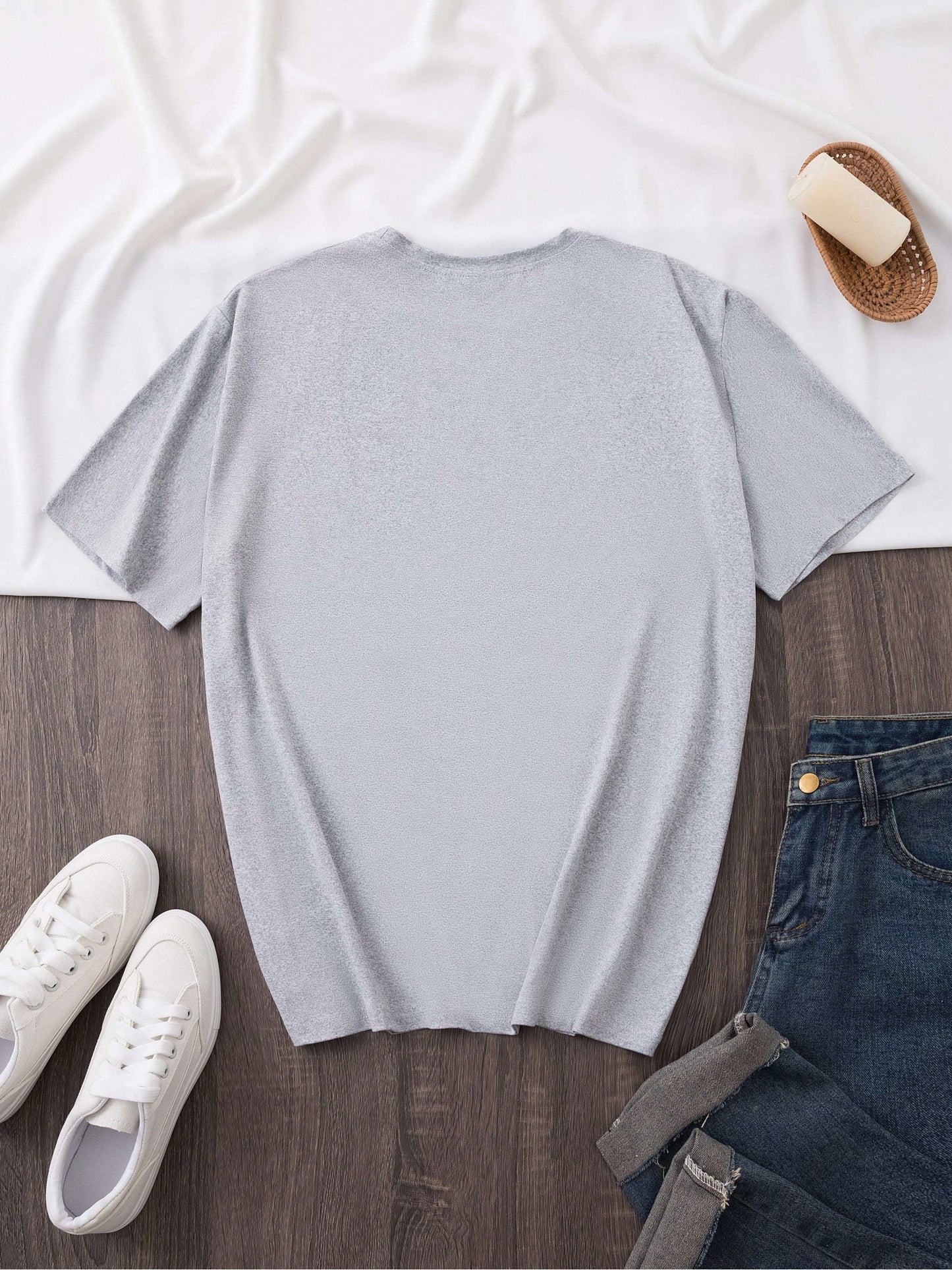 Short-Sleeved WAYMAKER Letter Print Round Neck Fashion Versatile T-Shirt Women Oversized Loose Fit T-Shirt Retro Graphic Print Short Sleeve Streetwe