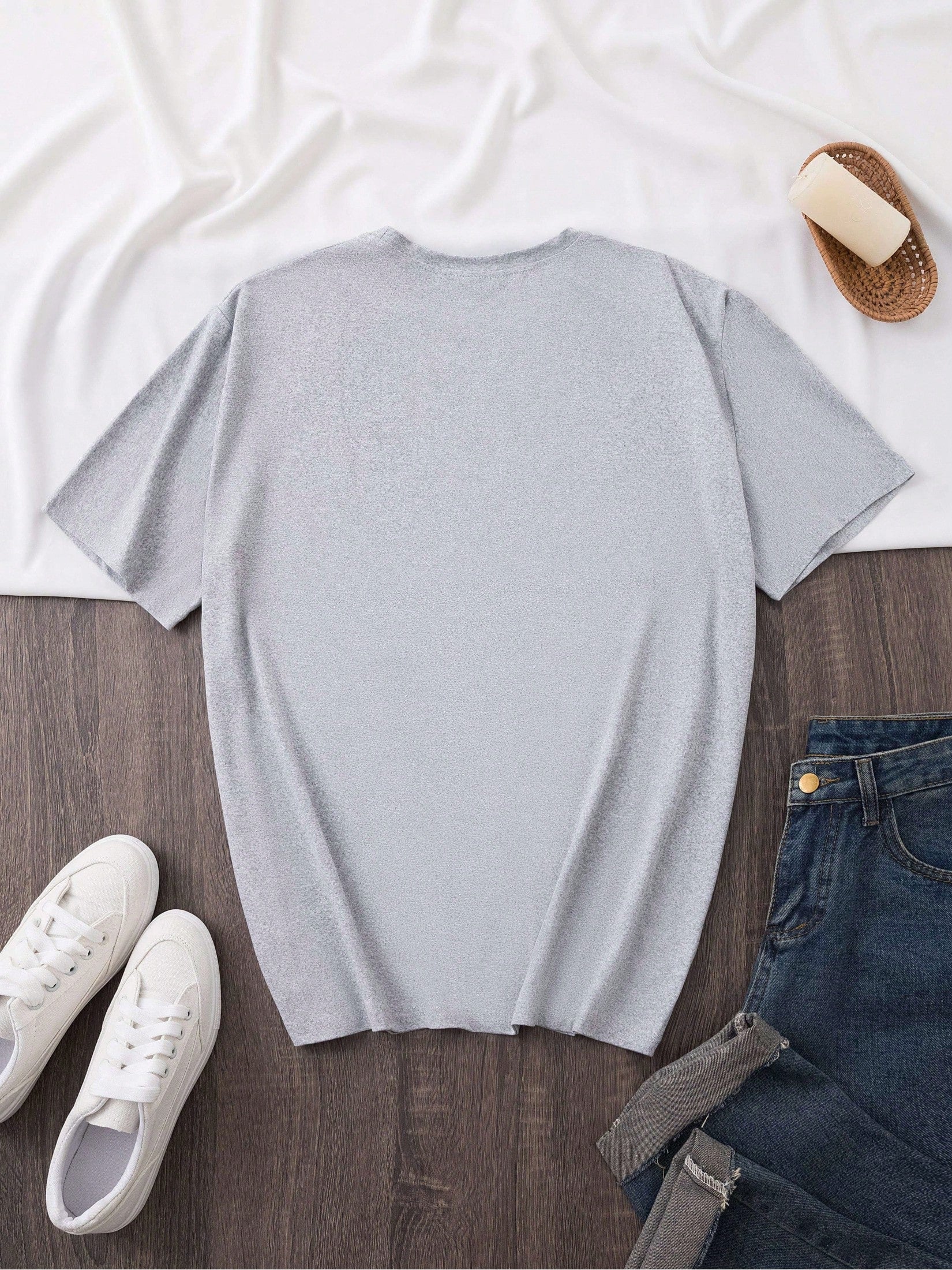 Short-Sleeved WAYMAKER Letter Print Round Neck Fashion Versatile T-Shirt Women Oversized Loose Fit T-Shirt Retro Graphic Print Short Sleeve Streetwe