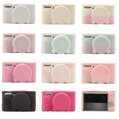 Silicone Camera Case Protective Cover For Canon SX740 SX730 Camera, Photography Protective Sleeve, SX740 Silicone Protective Case Camera Bag Packing Cubes For Women For Men Digital Camera Case Digital