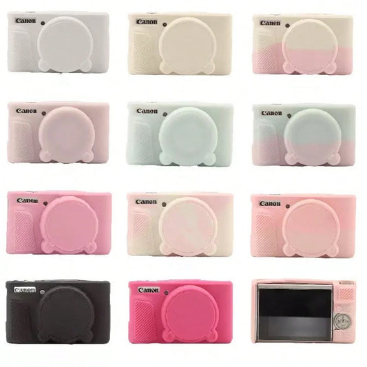 Silicone Camera Case Protective Cover For Canon SX740 SX730 Camera, Photography Protective Sleeve, SX740 Silicone Protective Case Camera Bag Packing Cubes For Women For Men Digital Camera Case Digital