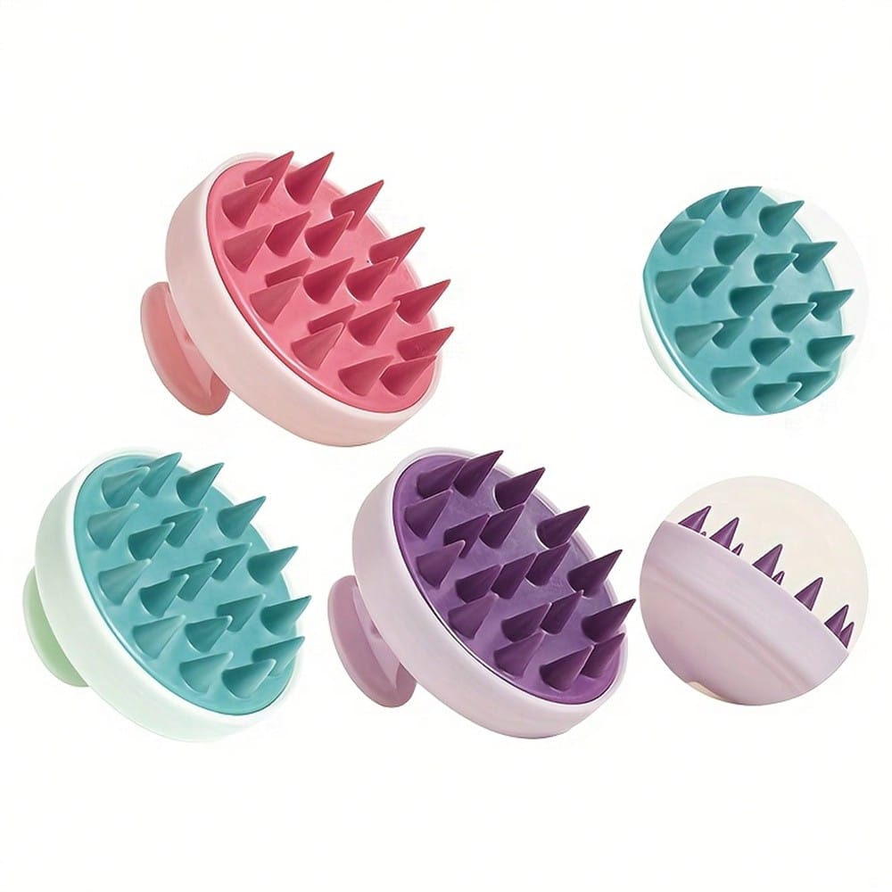 Silicone Hair Brush, Soft Hair Scalp Cleaning Brush, Shower Massage Brush, Hair Washing Tool, Hair Washing Brush, Hair Brushes For Hair Scalp Massage, Anti-Dandruff Home Bathroom Decor Fall Decor Back