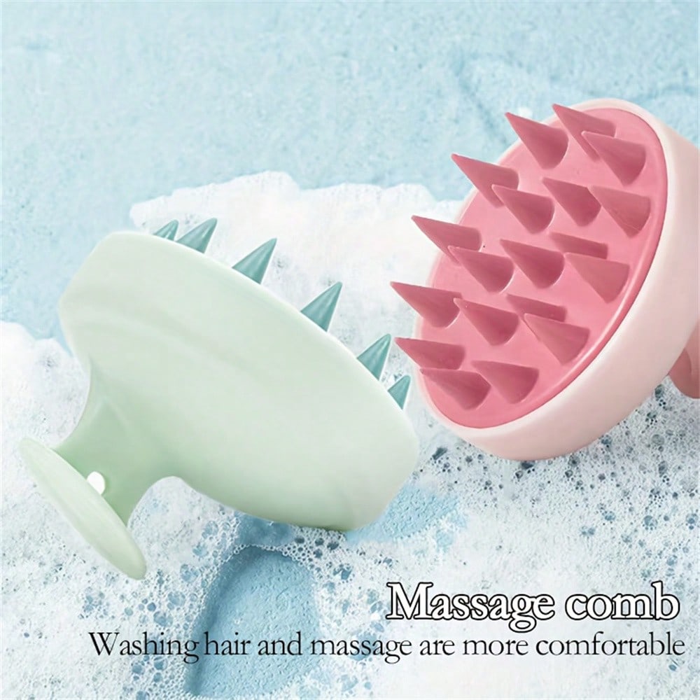 Silicone Hair Brush, Soft Hair Scalp Cleaning Brush, Shower Massage Brush, Hair Washing Tool, Hair Washing Brush, Hair Brushes For Hair Scalp Massage, Anti-Dandruff Home Bathroom Decor Fall Decor Back