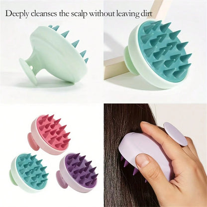 Silicone Hair Brush, Soft Hair Scalp Cleaning Brush, Shower Massage Brush, Hair Washing Tool, Hair Washing Brush, Hair Brushes For Hair Scalp Massage, Anti-Dandruff Home Bathroom Decor Fall Decor Back