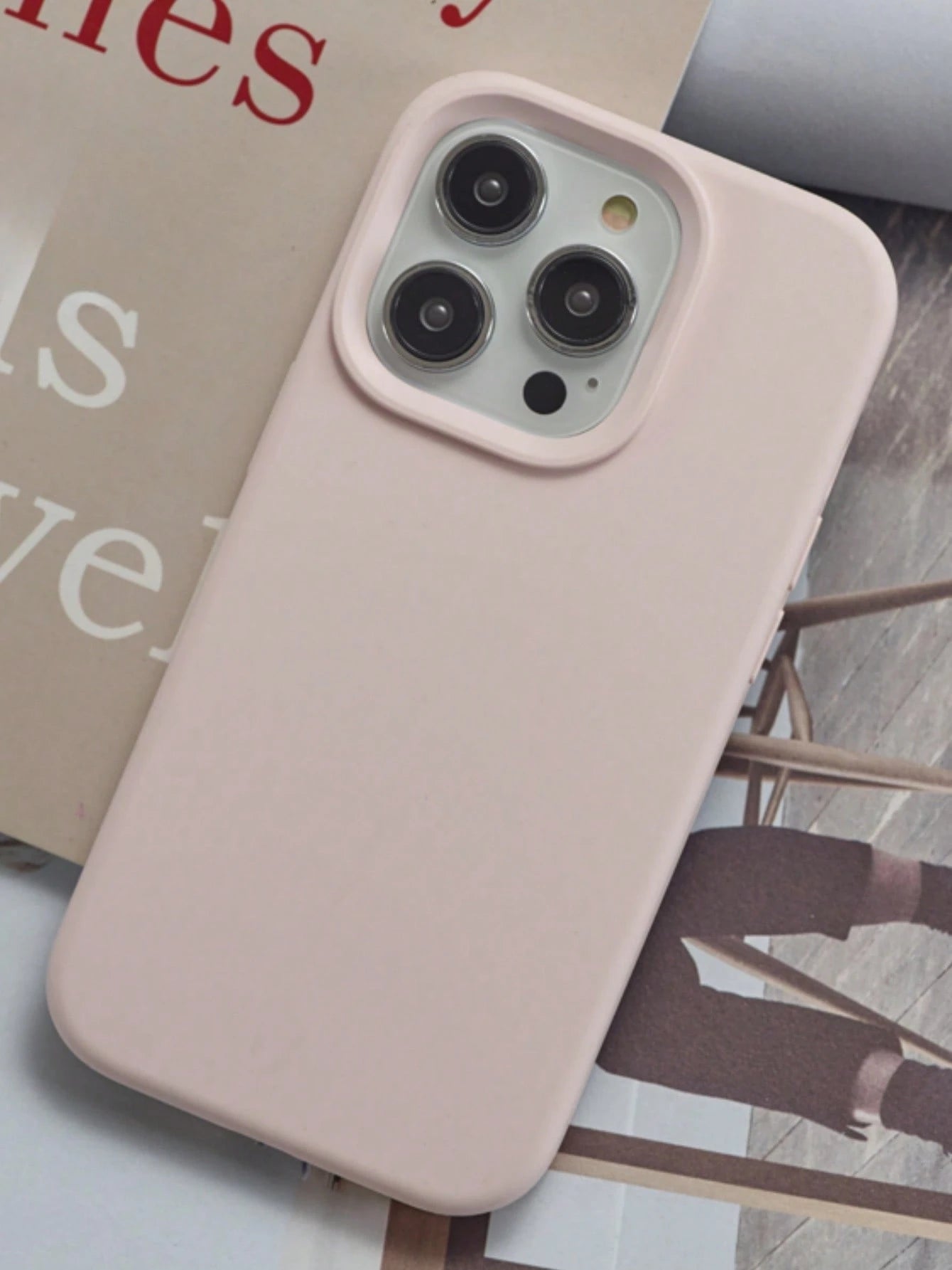 Silicone Pink Solid Color Material Liquid Silicone Shockproof Plain Phone Case With Concave Button Design Compatible With IPhone 17 AIR 16 15 14 13 12 11 Pro Max Soft Waxy Texture Skin-Friendly And Co