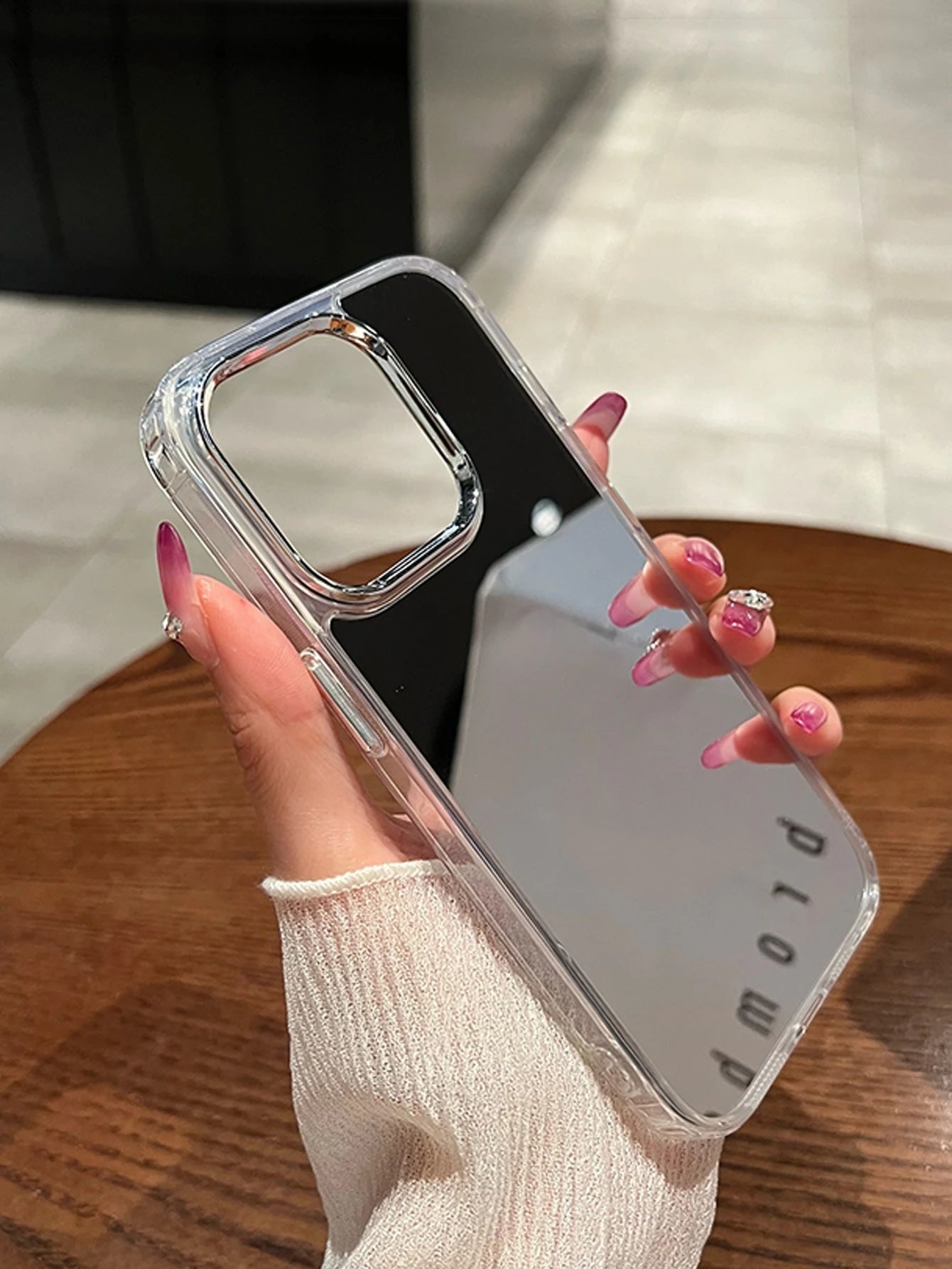 Silver Mirror Phone Case Compatible With IPhone 17 Pro Max/17 Pro/17 Air/17/16 Pro Max/16/16 Pro/16 Plus/15/15 Pro Max/15 Pro/15 Plus/11/12/13/14 Pro Max/XS/XR/11 Pro Max/12 Pro/12 Pro Max/13 Pro/13 P