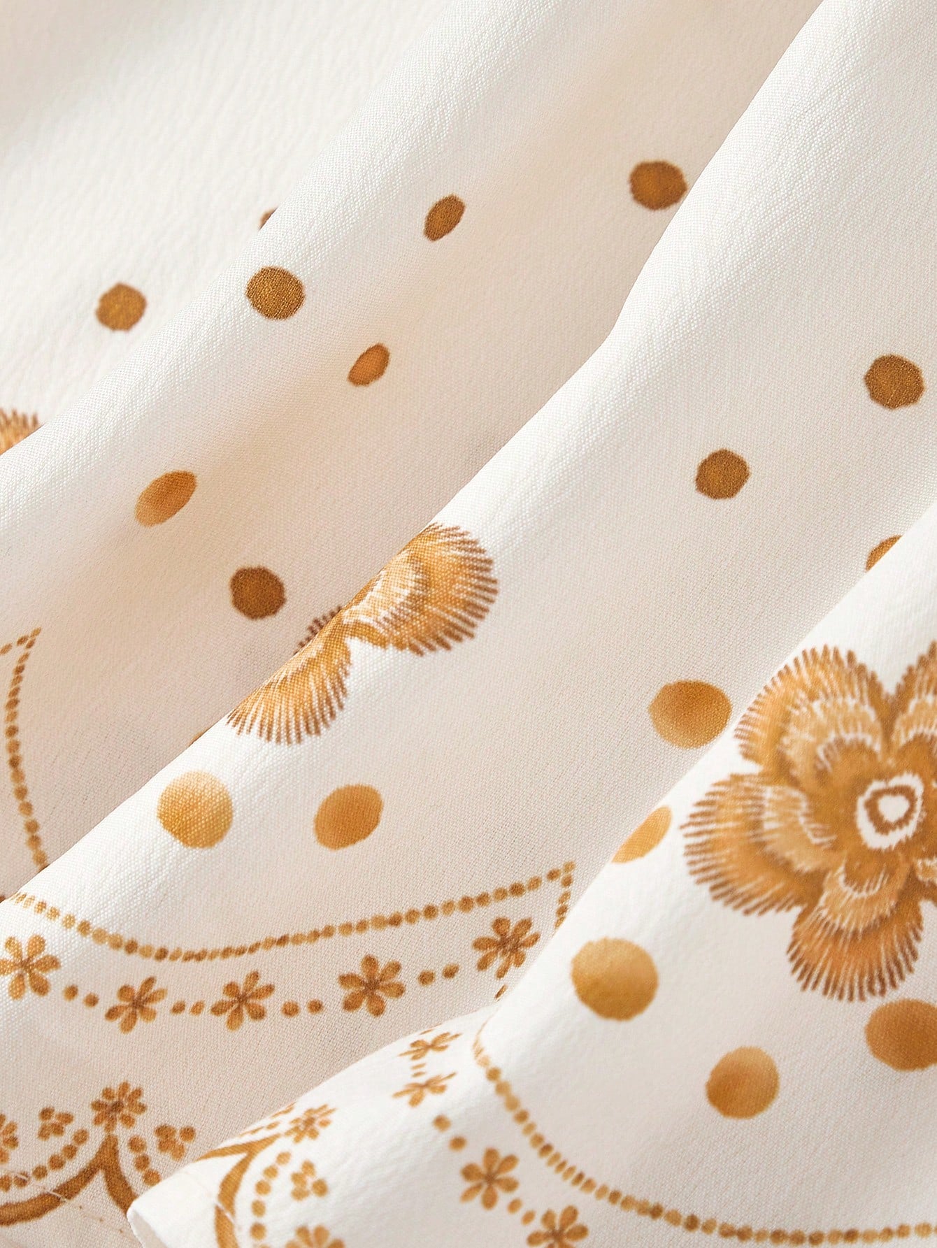 Skyraze Summer Dresses For Women,White And Gold Floral Embroidery Halter Neck Deep V Woven Dress,Tiered Ruffle Scalloped Edge Holiday Casual Party Holiday