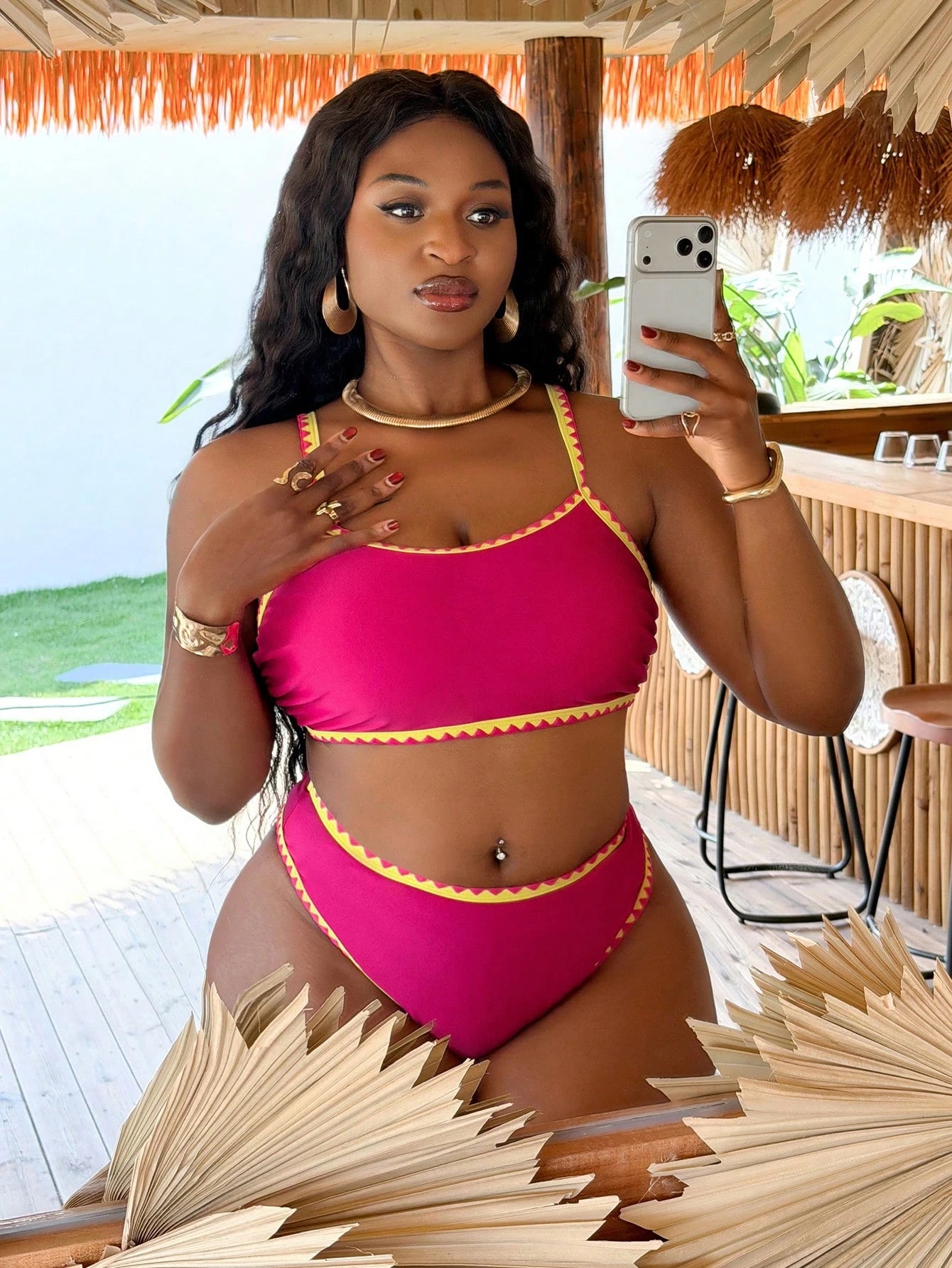 Slaydiva 2026 New Plus Size 2 Pieces Swimwear Set, Women Summer Beach Vacation Outfit