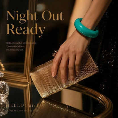 Sleek Silver Plated Multi Ring Stackable Bangle Bracelet Modern Minimalist Industrial Chic Everyday Fashion Jewelry For Women
