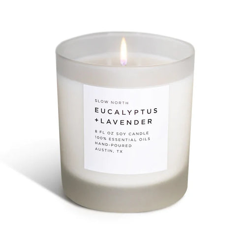 Slow North 'Eucalyptus + Lavender' Scented Candle, Three Sizes
