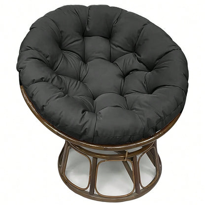 Soft Thick Papasan Cushion Only, 48" Large Circle Swing Egg Chair Pad Cushion With Polyester Cover (Without Chair), Waterproof UV Resistant Hammock Replacement For Indoor & Outdoor Garden Patio
