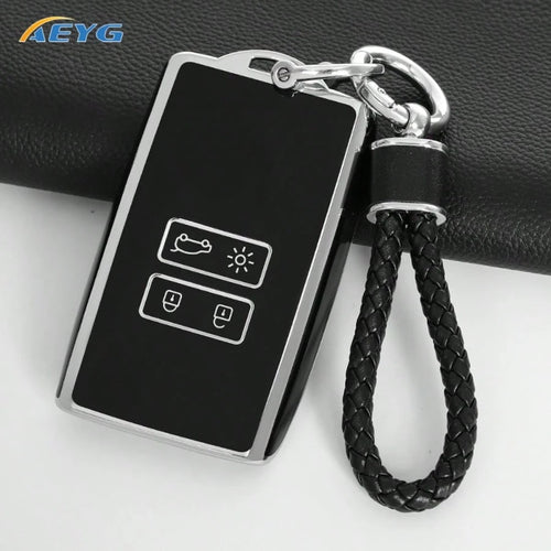 Soft TPU Full Coverage Car Key Case Anti-Scratch Anti-Shock Key Fob Protective Cover Suitable For Renault Koleos, Captur, Megane, Talisman, Captur, Espace, 2016-2023 Dacia Duster 2023 Car Accessories