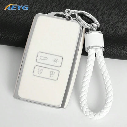 Soft TPU Full Coverage Car Key Case Anti-Scratch Anti-Shock Key Fob Protective Cover Suitable For Renault Koleos, Captur, Megane, Talisman, Captur, Espace, 2016-2023 Dacia Duster 2023 Car Accessories