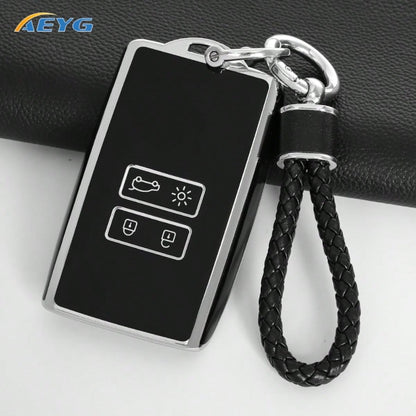 Soft TPU Full Coverage Car Key Case Anti-Scratch Anti-Shock Key Fob Protective Cover Suitable For Renault Koleos, Captur, Megane, Talisman, Captur, Espace, 2016-2023 Dacia Duster 2023 Car Accessories