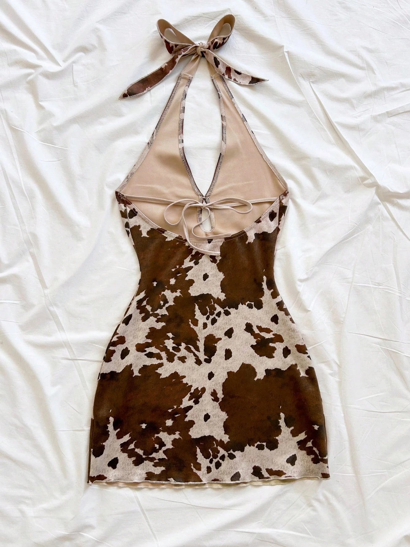 Soleia Brown Country Western Concert Mini Dress,Elegant Bohemian Backless Strapless Cold-Shoulder Beach Wedding Guest Music Festival Dresses,No Chest Padding