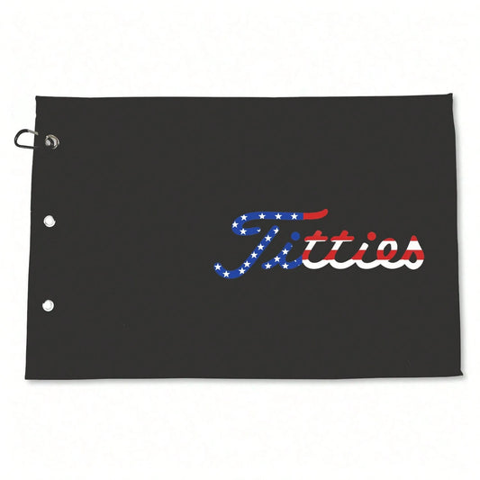 Solid Black Base Waffle Weave Microfiber Golf Towel Ultra Absorbent Quick Drying Soft Fabric For Outdoor Golf Course And Golf Bag Daily Cleaning Accessory Ideal Holiday Gift Choice For Golf Enthusiast