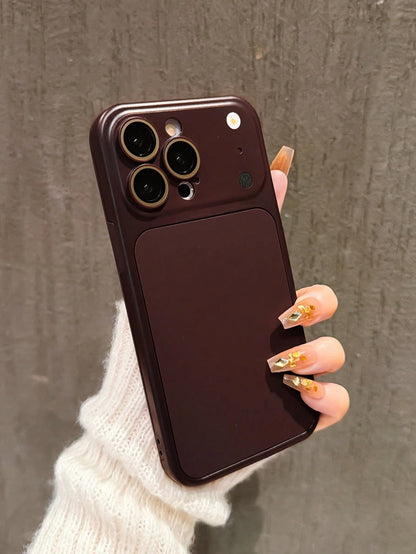 Solid Color Material Shockproof Luxury Burgundy Solid Color 2-In-1 Personalized Instant Change 17 Series Phone Premium Case Compatible With Apple 11 12 13 14 15 16 17 15 Pro Max 16 Pro Max 17 Pro Max
