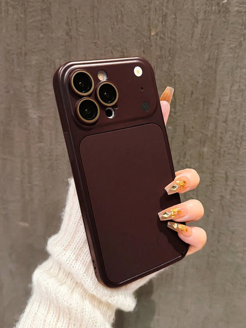 Solid Color Material Shockproof Luxury Burgundy Solid Color 2-In-1 Personalized Instant Change 17 Series Phone Premium Case Compatible With Apple 11 12 13 14 15 16 17 15 Pro Max 16 Pro Max 17 Pro Max