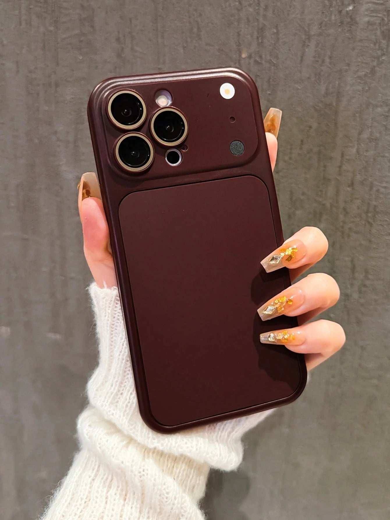 Solid Color Material Shockproof Luxury Burgundy Solid Color 2-In-1 Personalized Instant Change 17 Series Phone Premium Case Compatible With Apple 11 12 13 14 15 16 17 15 Pro Max 16 Pro Max 17 Pro Max