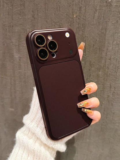 Solid Color Material Shockproof Luxury Burgundy Solid Color 2-In-1 Personalized Instant Change 17 Series Phone Premium Case Compatible With Apple 11 12 13 14 15 16 17 15 Pro Max 16 Pro Max 17 Pro Max