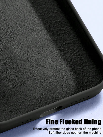 Solid Color Material Silicone Shockproof Luxury Black Silicone Liquid Silicone Shockproof 1PC Luxury Liquid Silicone Shockproof Premium Durable Case Compatible With Apple Compatible With IPhone 16 14