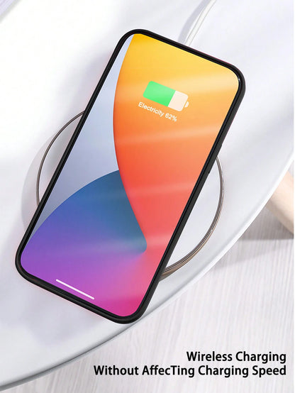 Solid Color Material Silicone Shockproof Luxury Black Silicone Liquid Silicone Shockproof 1PC Luxury Liquid Silicone Shockproof Premium Durable Case Compatible With Apple Compatible With IPhone 16 14