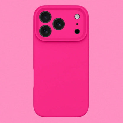 Solid Pink Liquid Silicone Case Compatible With IPhone 17 Pro Max, 17 Pro, 17 Air, 17, 16, 15, 14, 13, 12, 11 Pro Max Plus, Soft Touch Shock-Absorbing Protective Cover Spring Easter Gift