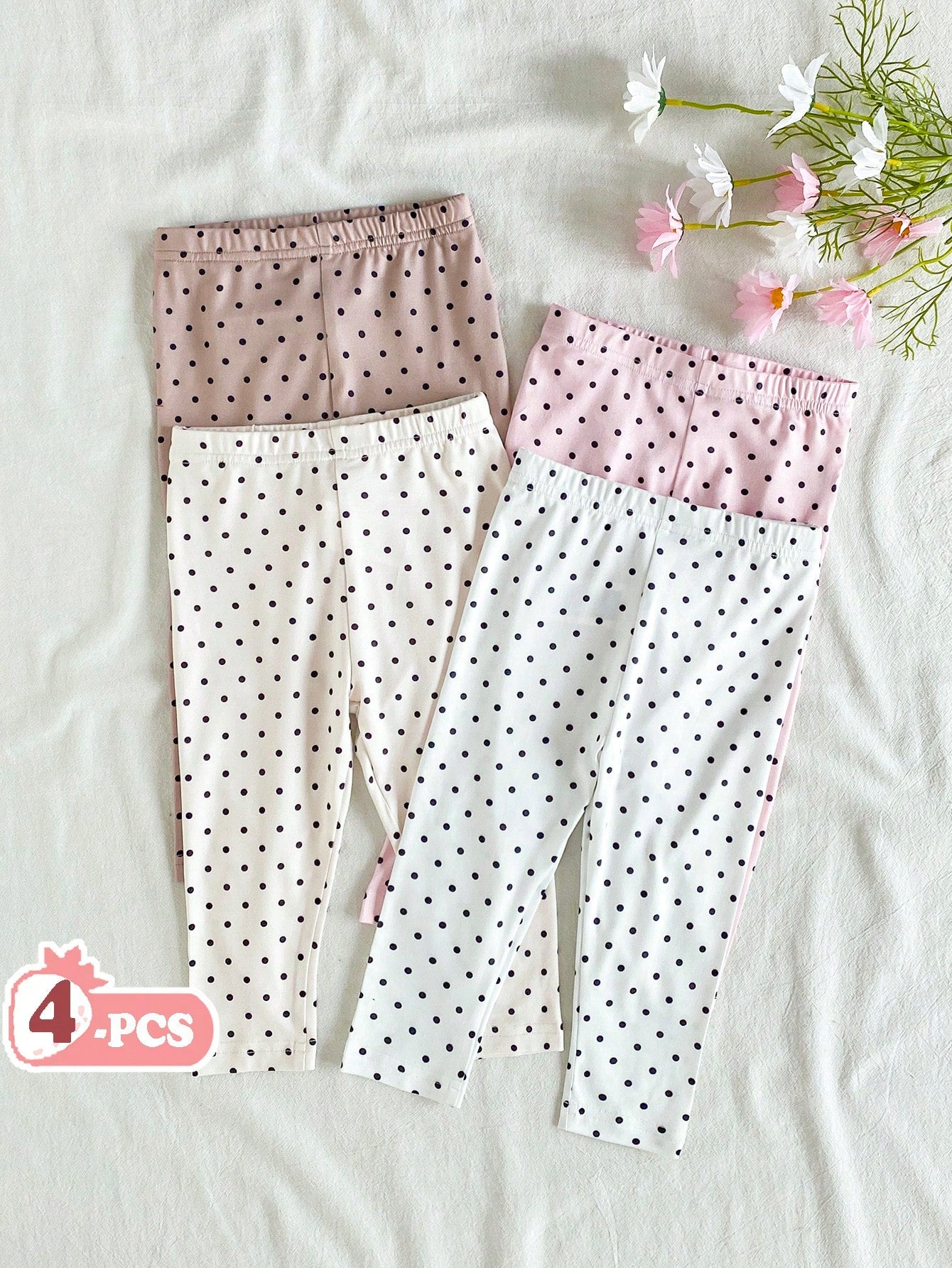 Souflis Souflis [Random 4pcs Sent]Spring/Summer Series, Dopamine Cream Spring/Summer Color Palette, Bohemian Style Floral, Daisy, Plant, Bow Pattern