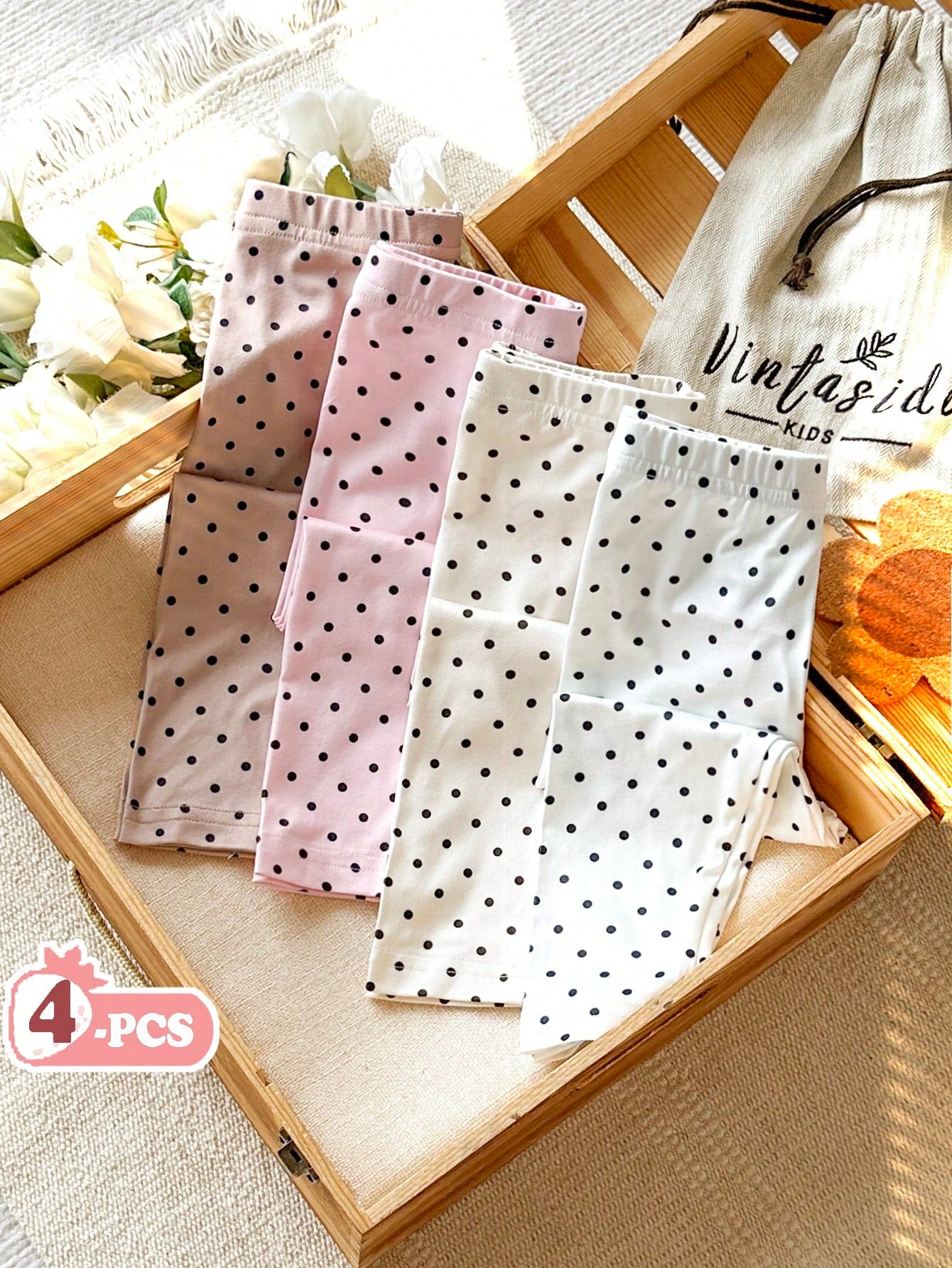 Souflis Souflis [Random 4pcs Sent]Spring/Summer Series, Dopamine Cream Spring/Summer Color Palette, Bohemian Style Floral, Daisy, Plant, Bow Pattern