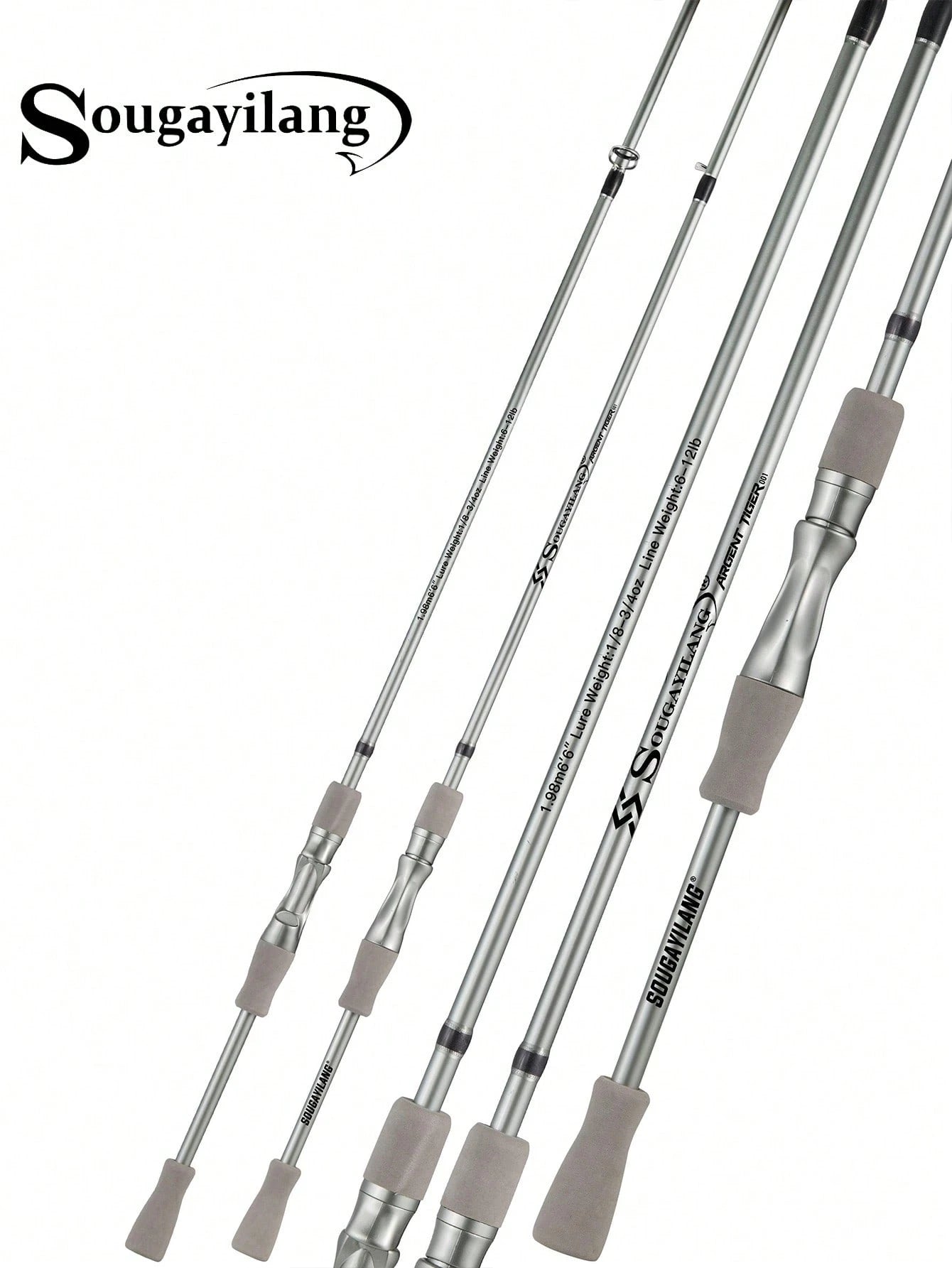SOUGAYILANG 1.8m/5.9ft Ultralight Fishing Rod- Suitable For Freshwater And Saltwater Fishing Beginners, With EVA Handle And Ceramic Guides