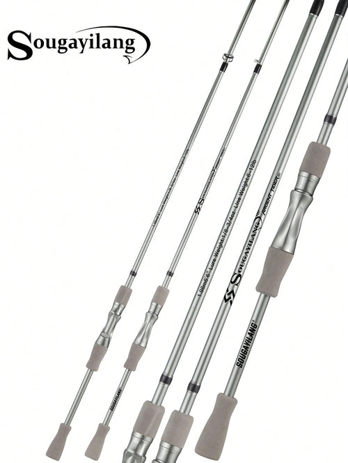 SOUGAYILANG 1.8m/5.9ft Ultralight Fishing Rod- Suitable For Freshwater And Saltwater Fishing Beginners, With EVA Handle And Ceramic Guides