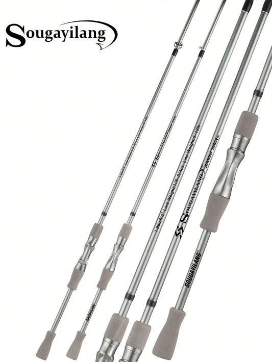 SOUGAYILANG 1.8m/5.9ft Ultralight Fishing Rod- Suitable For Freshwater And Saltwater Fishing Beginners, With EVA Handle And Ceramic Guides