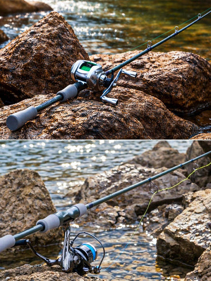 SOUGAYILANG 1.8m/5.9ft Ultralight Fishing Rod- Suitable For Freshwater And Saltwater Fishing Beginners, With EVA Handle And Ceramic Guides
