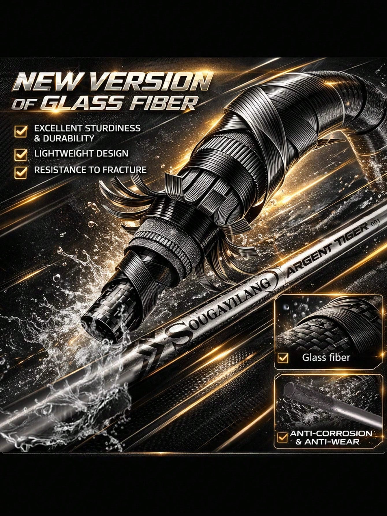 SOUGAYILANG 1.8m/5.9ft Ultralight Fishing Rod- Suitable For Freshwater And Saltwater Fishing Beginners, With EVA Handle And Ceramic Guides