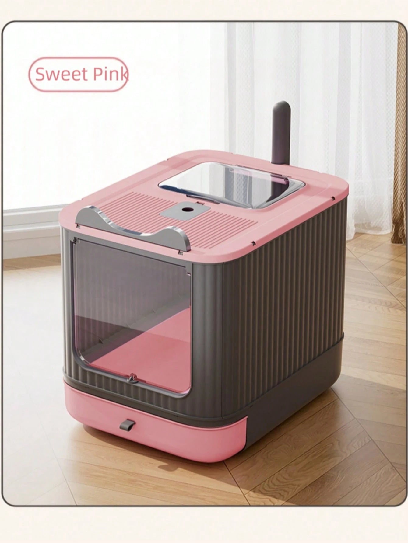 Spirit Cat Litter Box Comes In An Extra-Large Size, Featuring A Front-Loading Drawer Design And A Top Cover,Which Can Effectively Prevent Litter Splashing And Odor Diffusion For A Long Time. It Is Als